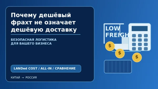 Почему дешёвый морской фрахт не означает низкую полную стоимость доставки из Китая