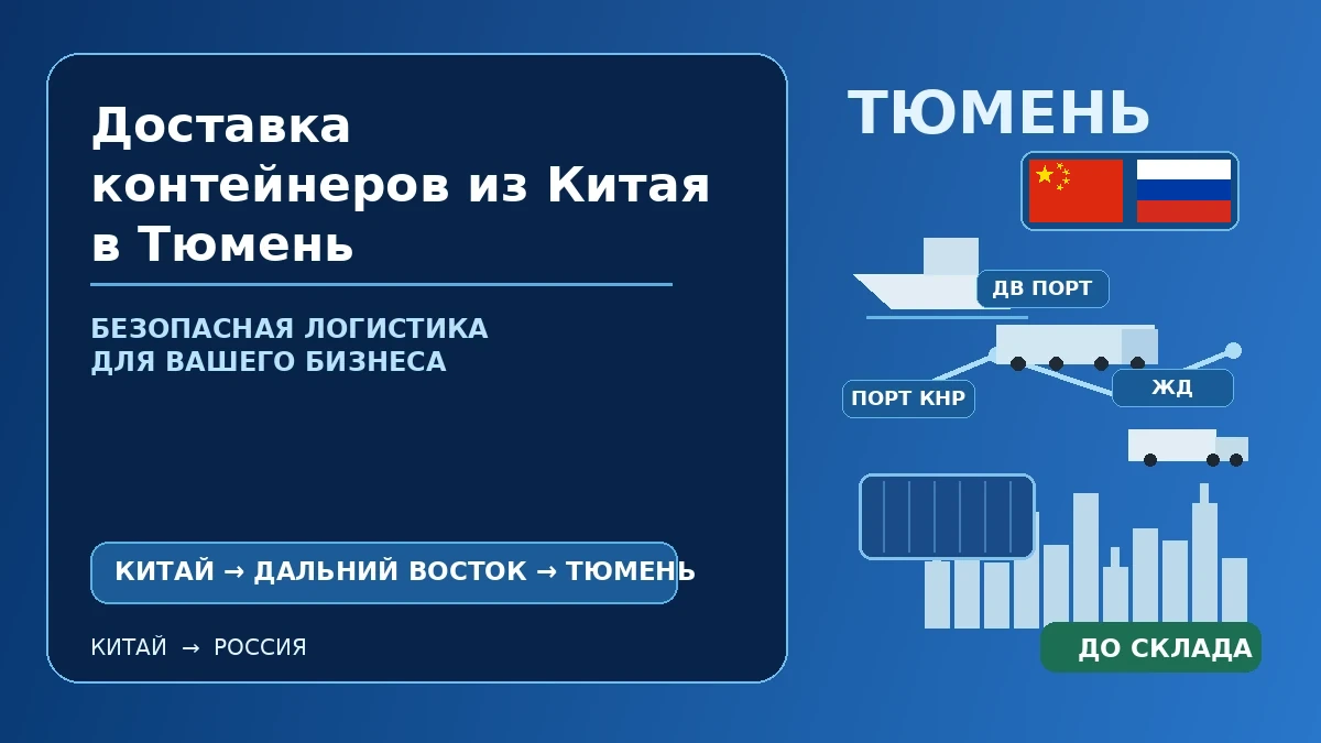 Доставка контейнеров из Китая в Тюмень через Владивосток и Врангель