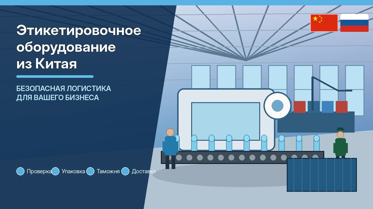 Этикетировочное оборудование из Китая: автоматическая линия, контроль и безопасная логистика