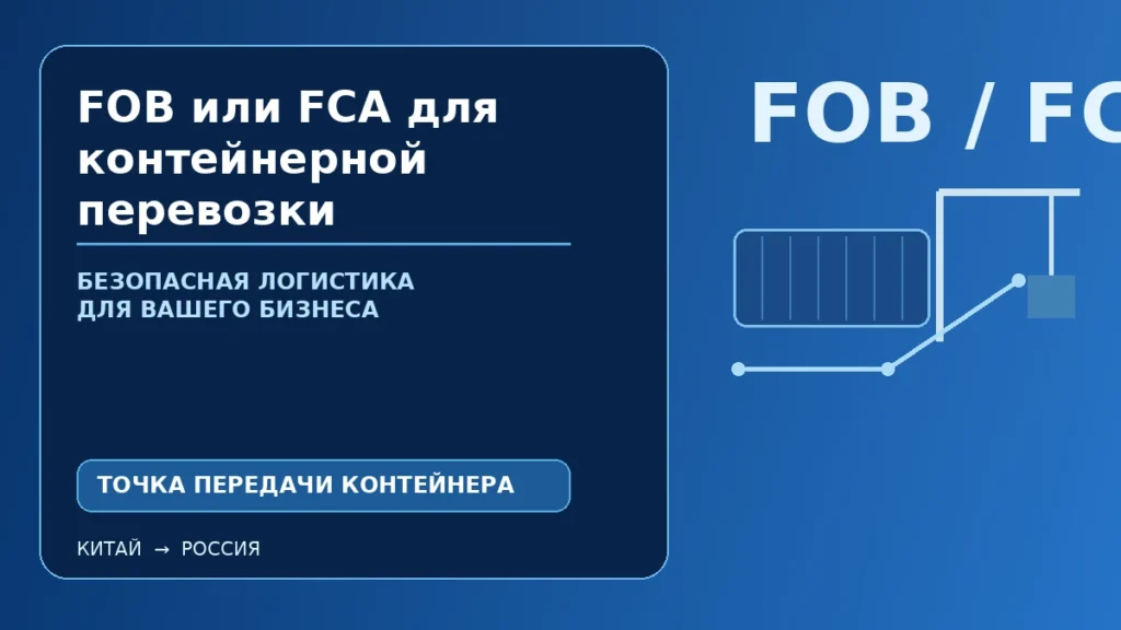 FOB или FCA для контейнерной перевозки из Китая: точка передачи и переход риска