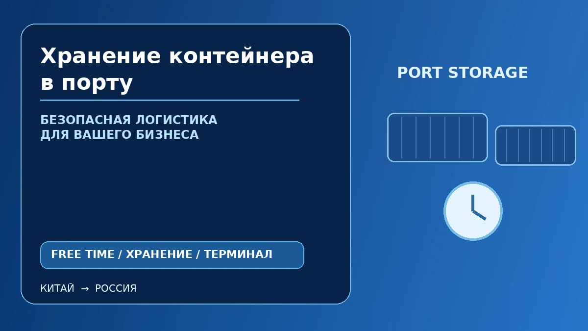Хранение контейнера в порту: сроки, free time и дополнительные расходы
