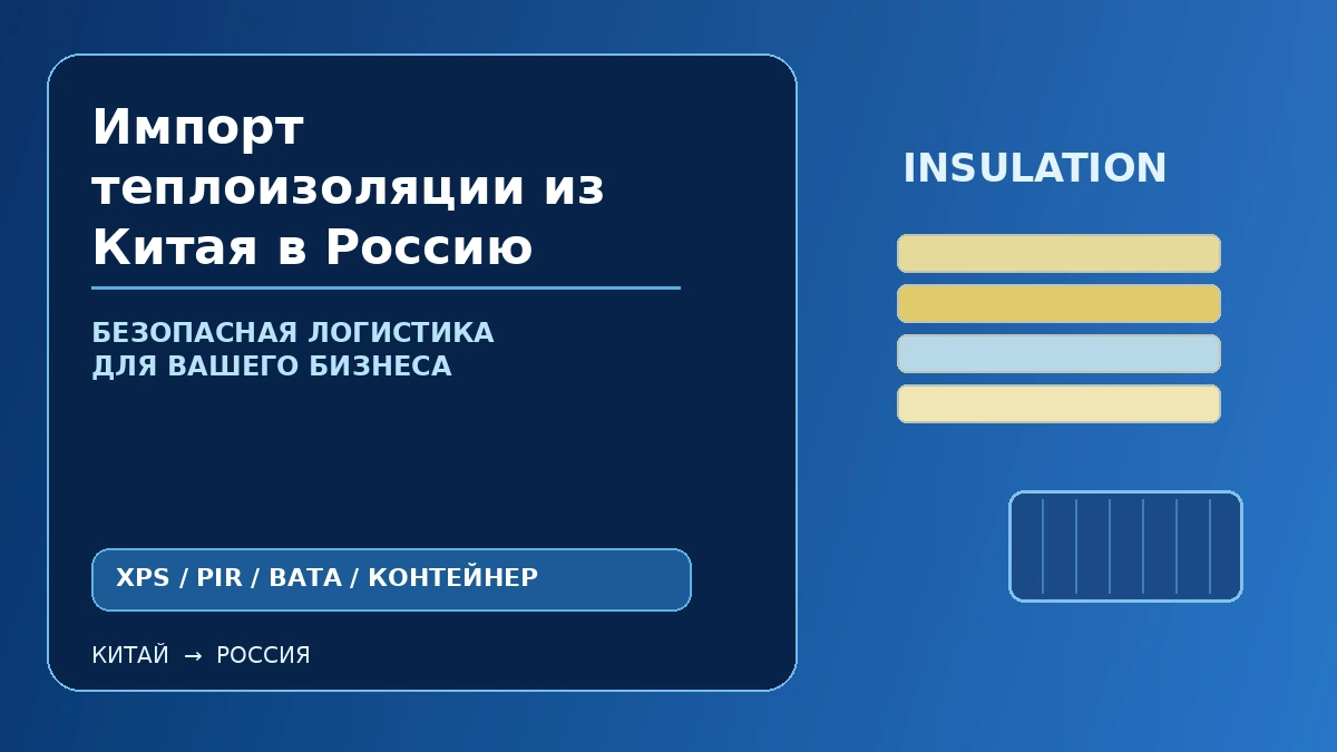 Импорт теплоизоляции из Китая в Россию: XPS, PIR, каменная и стекловата