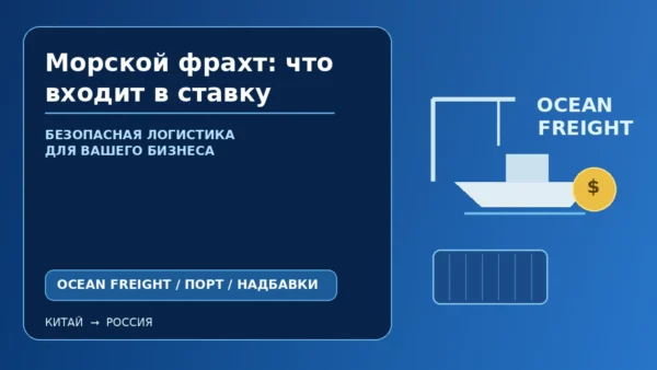 Морской фрахт из Китая: что входит в ставку перевозчика и какие расходы считаются отдельно