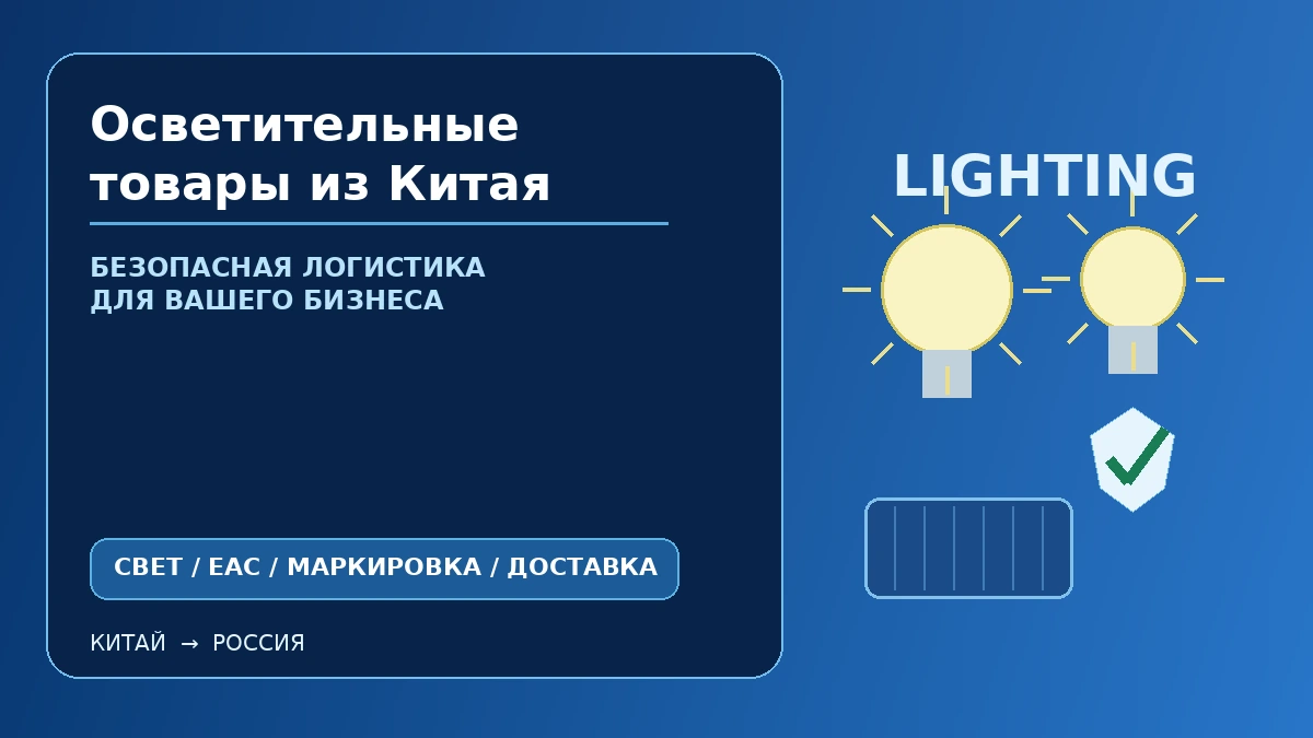 Осветительные товары из Китая: светильники, LED-продукция, сертификация и доставка