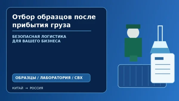 Отбор образцов после прибытия груза: СВХ, лаборатория и идентификация товара