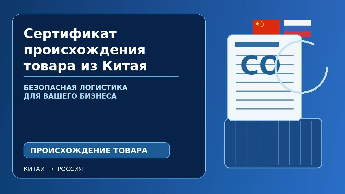 Сертификат происхождения товара из Китая: документы и подтверждение страны происхождения
