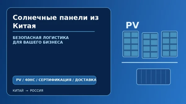 Солнечные панели из Китая: оптовая поставка, контейнер 40HC и доставка в Россию