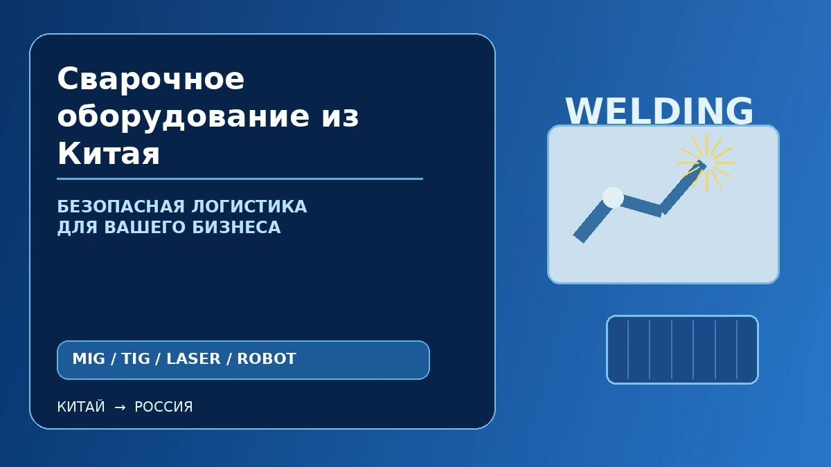 Сварочное оборудование из Китая: MIG, TIG, лазерная сварка и роботизированные комплексы