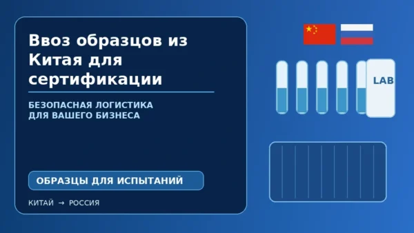 Ввоз образцов продукции из Китая для сертификационных испытаний